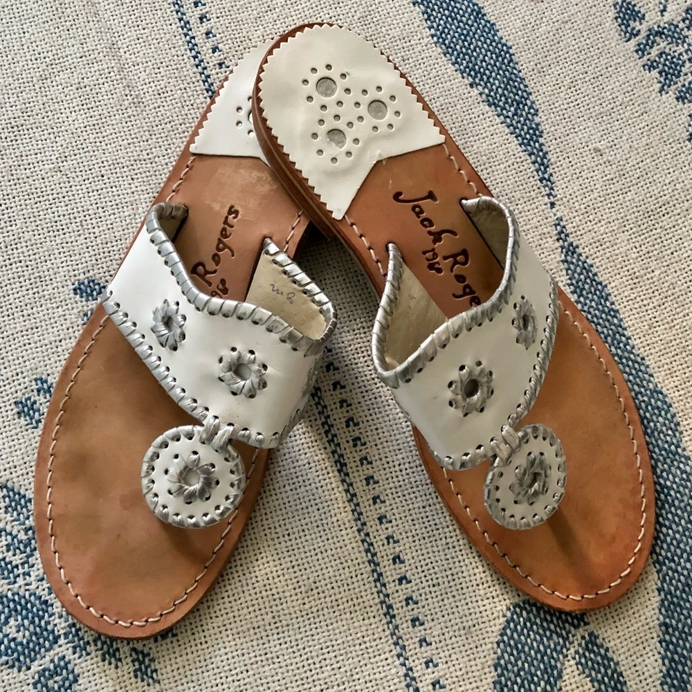 White and Silver Jack Rogers